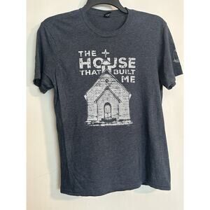 Mason Jar Label The House That Built Me T-shirt Size S Church Music Religious